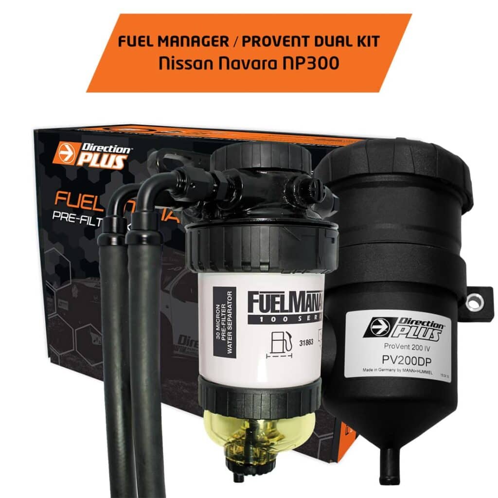 M4C | Fuel Manager Pre-Filter + Provent Dual Kit - Nissan Navara NP300 - Direction Plus