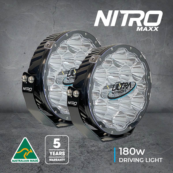 M4C | NITRO 180 Maxx LED Driving Light (Pair) - Ultra Vision Lighting