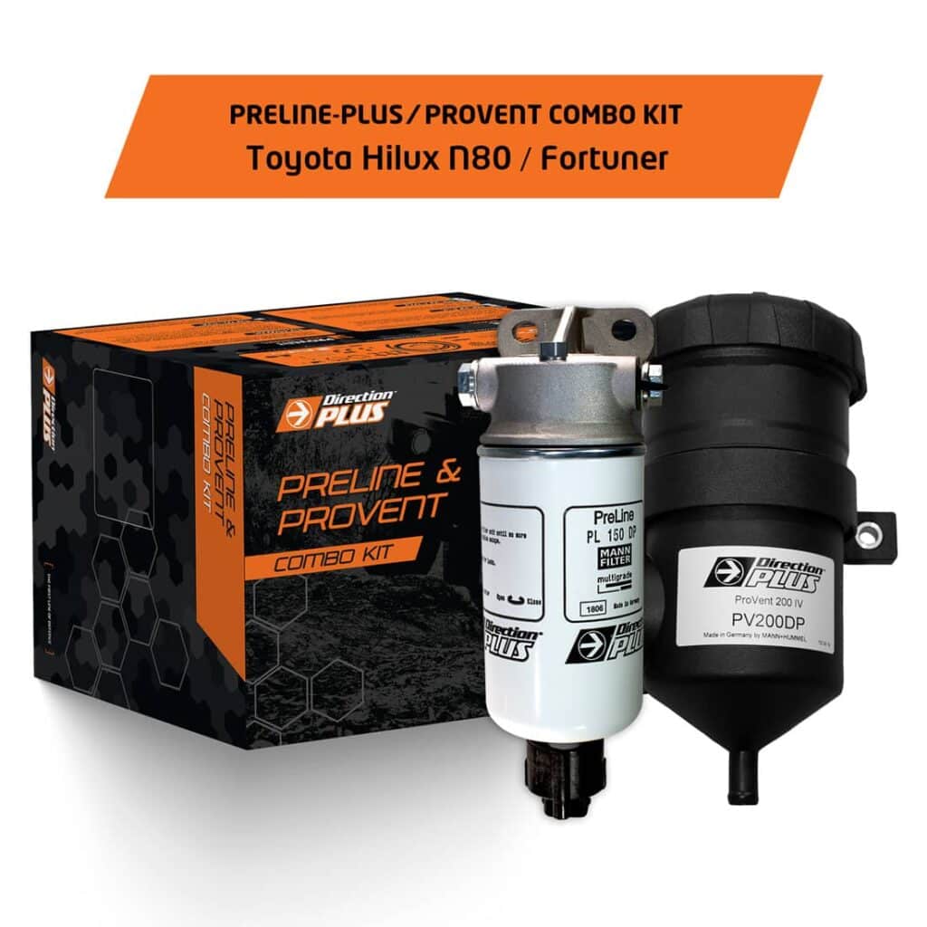 M4C | Preline-Plus Pre-Filter + Provent Combo Kit - Toyota Hilux N80/Fortuner - Direction Plus