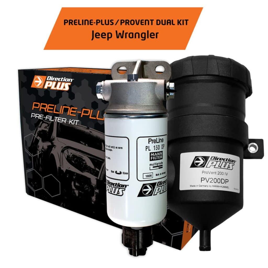 M4C | Preline-Plus Pre-Filter + Provent Combo Kit - Jeep Wrangler JK - Direction Plus