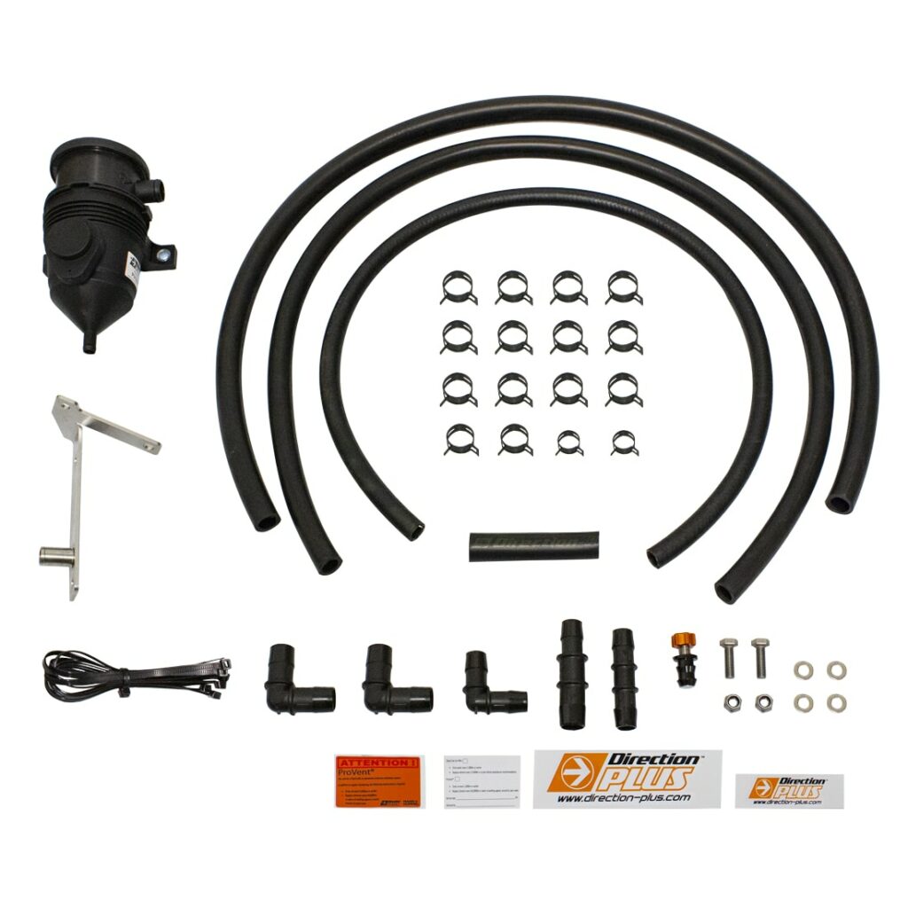 M4C | Provent Ultimate Catch Can Kit with Bracket and Hoses - Universal Fit - Direction Plus