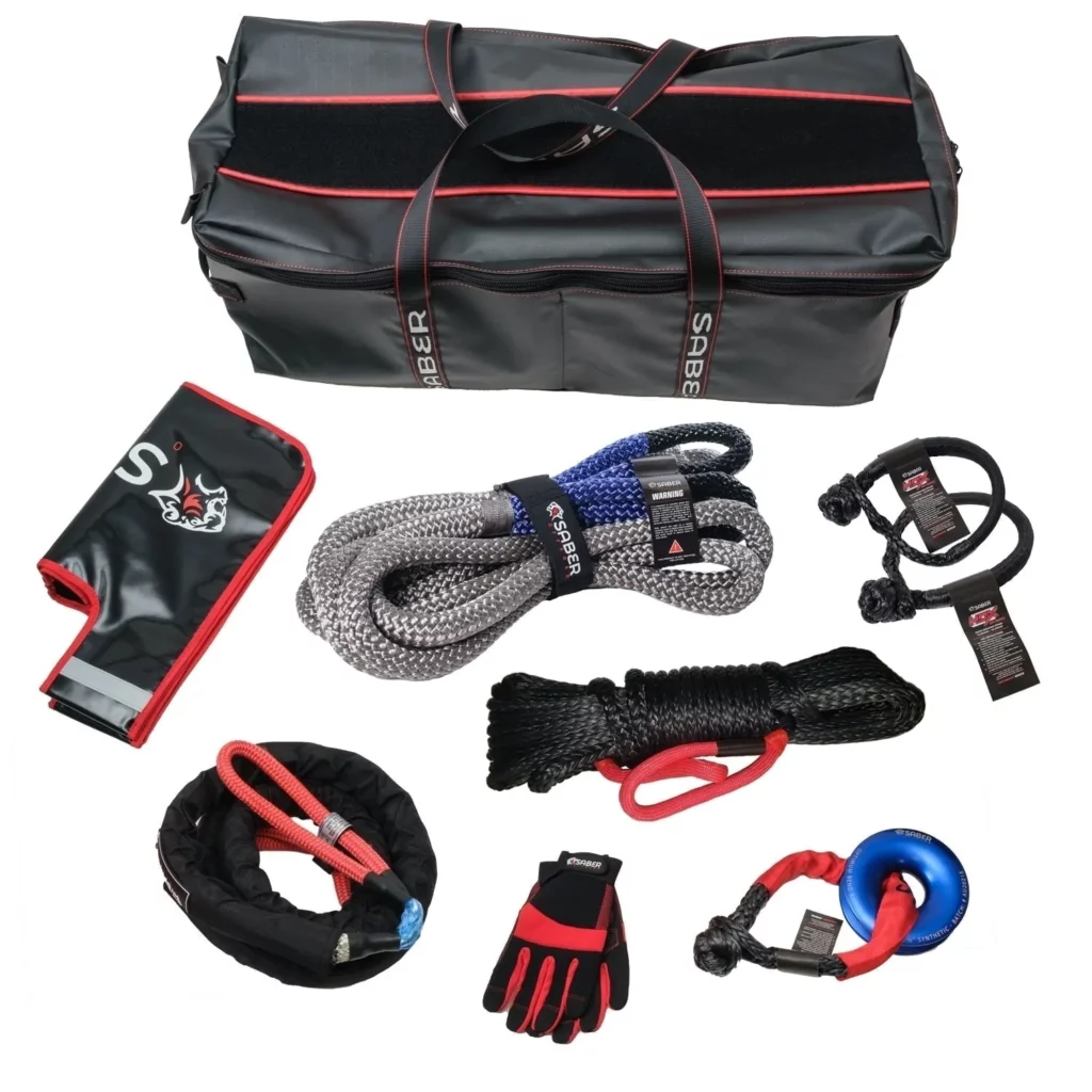 M4C | 8K Ultimate Recovery Kit - TOTAL INDIVIDUAL VALUE: $1203.50 Includes: 1 x 8,200KG Kinetic Recovery - Saber Offroad