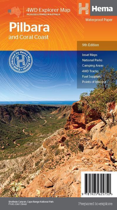 Hema Map Pilbara and Coral Coast 9th Edition - 9781925625752