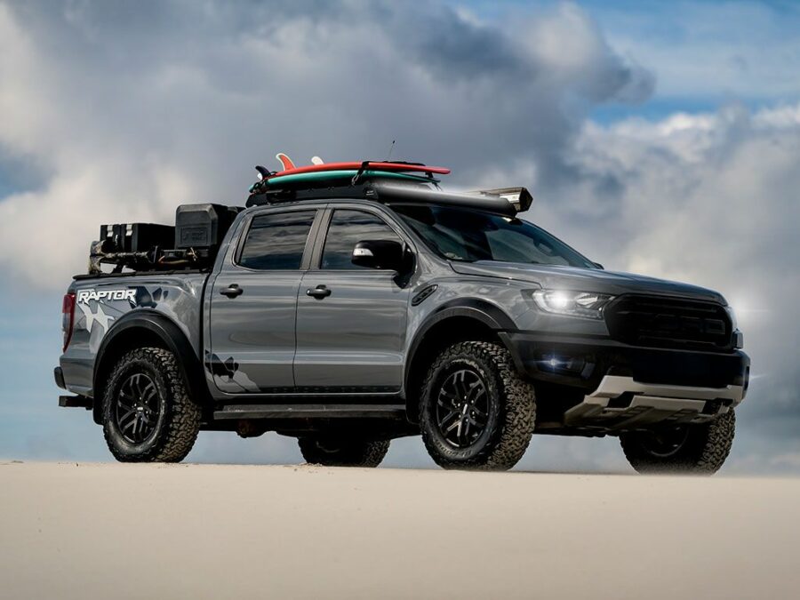 M4C | Ford Ranger T6 / Wildtrak / Raptor (2012-2022) - Slimsport Roof Rack Kit / Lightbar Ready - Front Runner