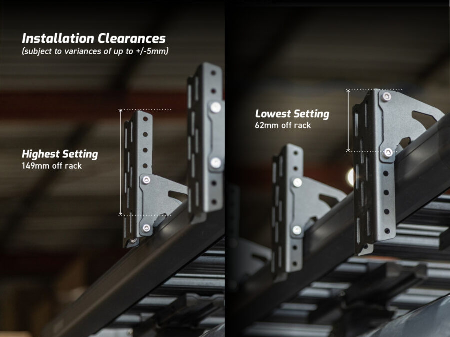 M4C | Universal 270 Degree Awning Bracket Set to suit Cross Bars, Rola and other Platform Racks - Kaon