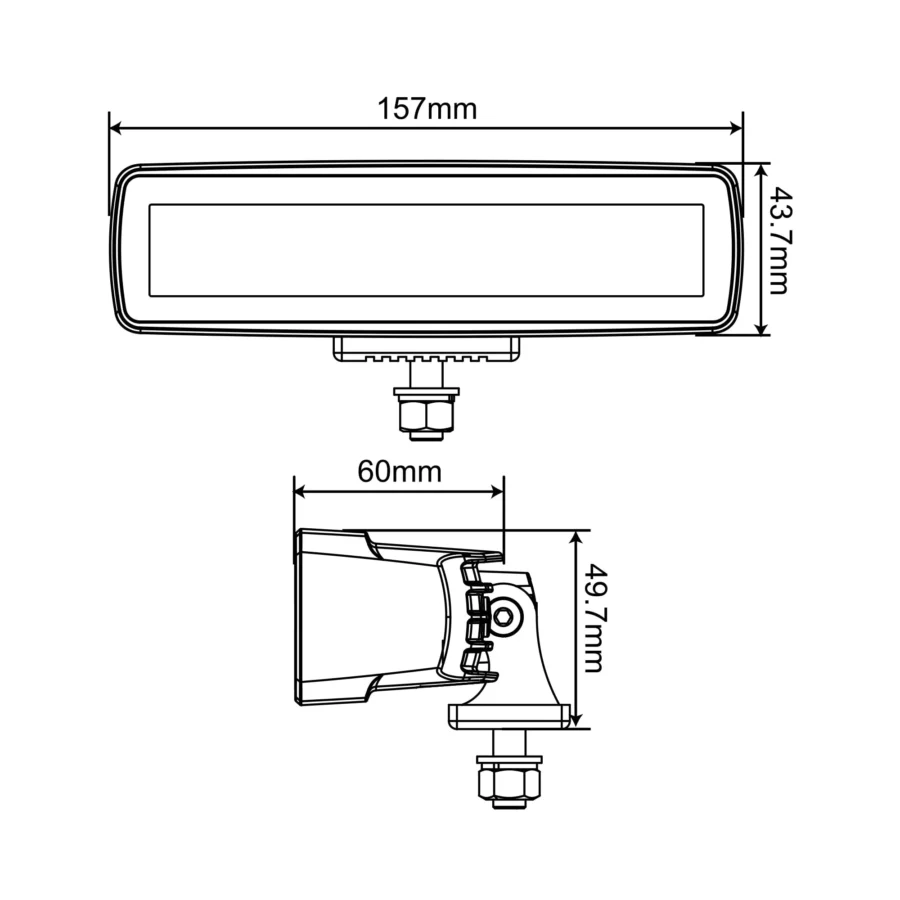 M4C | 6" Work Light Bar - Flood Beam - Saber Offroad