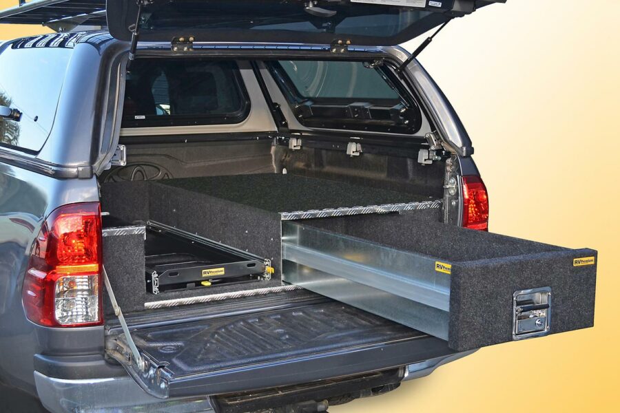 M4C | VW Amarok Easy Access Combo 1 - No Tub Liner or Spray On Liner- RV Storage Solutions