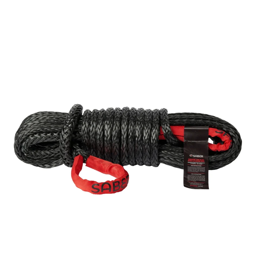 M4C | SaberPro® 20m Black Winch Extension Rope – 13,200KG - Saber Offroad