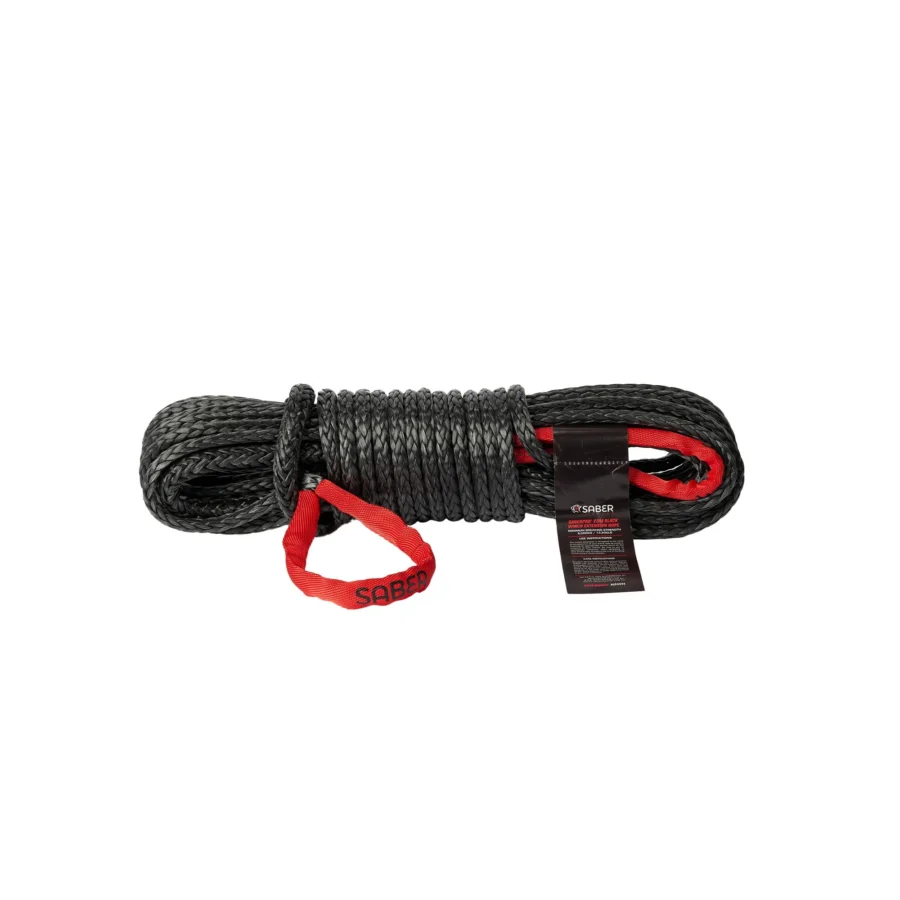 M4C | SaberPro® 20m Black Winch Extension Rope – 6,000KG - Saber Offroad