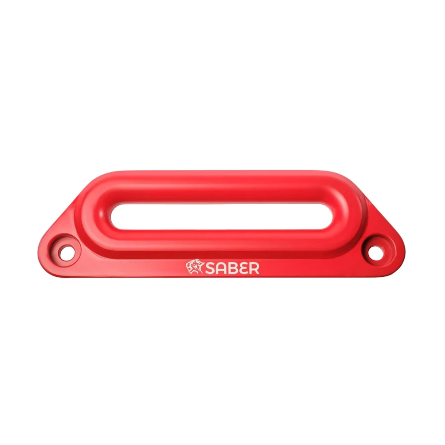 M4C | 6061 Aluminium Offset Fairlead - Cerakote Red - Saber Offroad