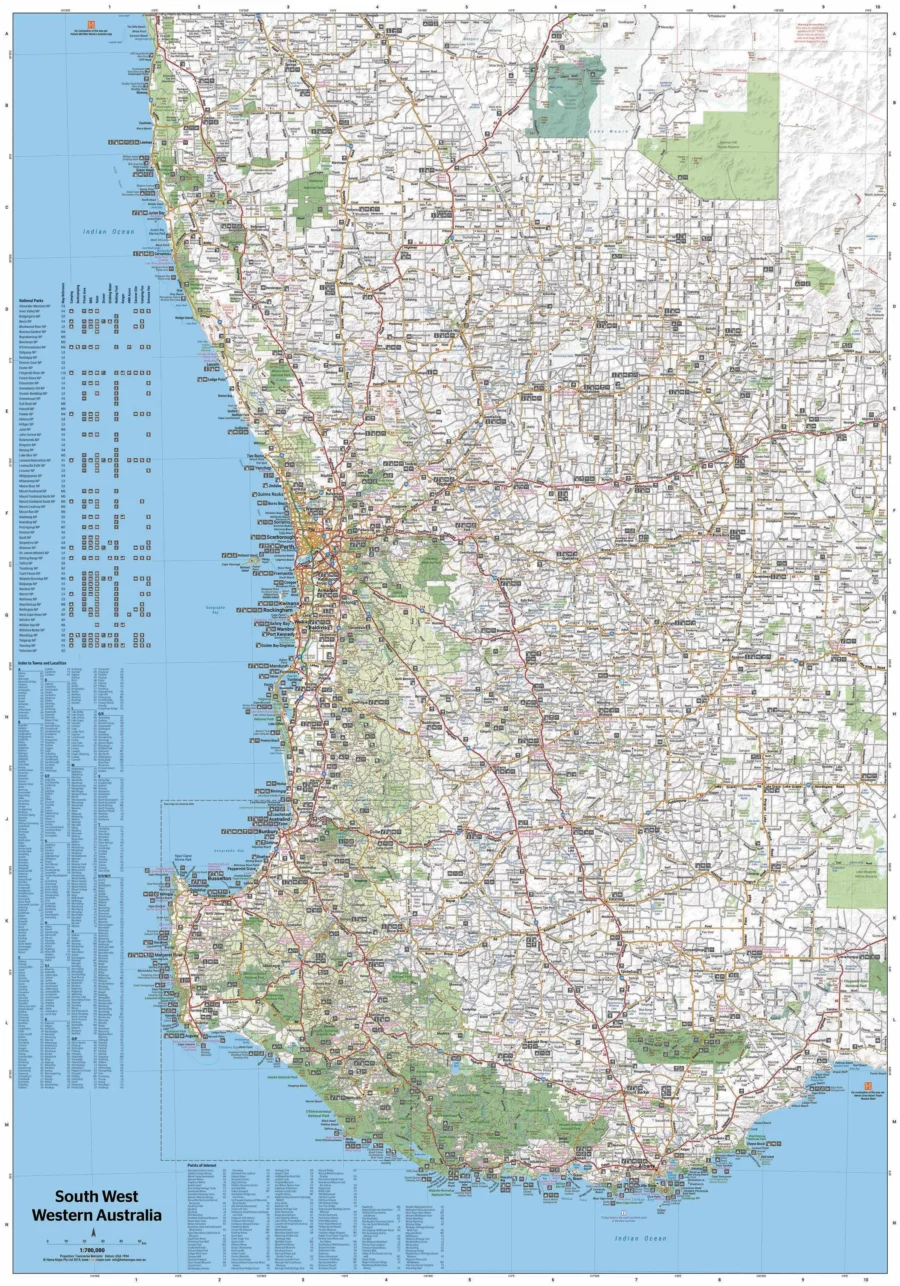 South West Western Australia Map - Hema Maps - Image 2