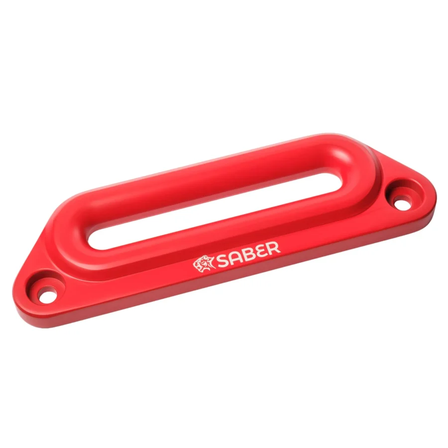 6061 Aluminium Offset Fairlead - Cerakote Red - Saber Offroad