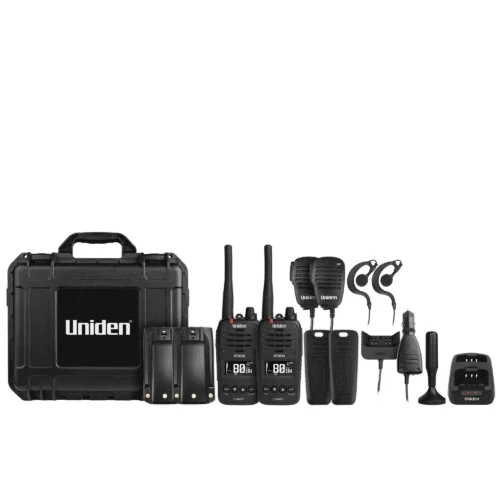 5 Watt Waterproof Smart UHF Handheld Radio with Large OLED Display and Instant Replay Function – Tradies Packs