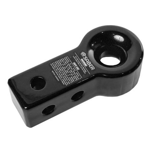 Saber OffRoad 7075 Aluminium Rope Friendly Recovery Hitch - Black - SBR-RFRH3BLK